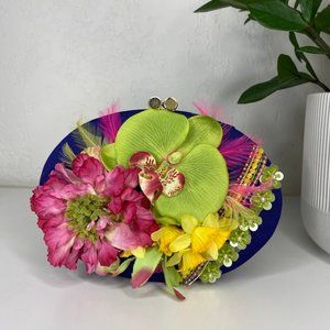 One-of-a-Kind Buffy Bag Flower Clutch Purse